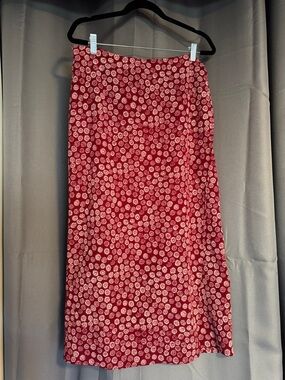Red Floral Maxi Skirt